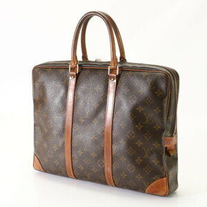 Louis Vuitton bag Voyage Leather business Brown Monogram Porte Document